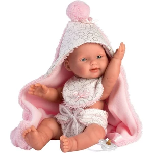 Llorens 26308 New born holčička Realistická panenka Miminko s celovinylovým tělem 26 cm