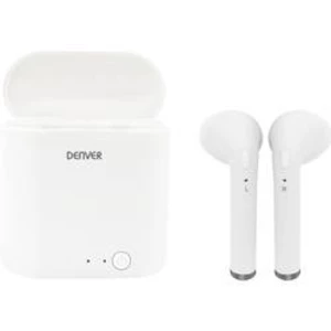 Bluetooth® špuntová sluchátka Denver TWQ-40 111191120190, bílá