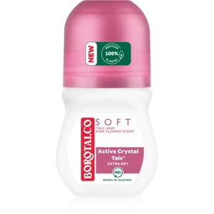 Borotalco Soft Talc & Pink Flower kuličkový deodorant roll-on bez alkoholu 50 ml