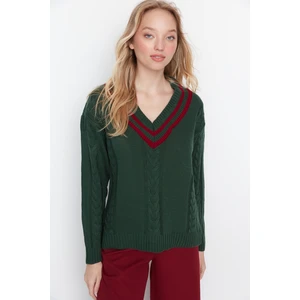 Trendyol Sweater - Green - Regular fit