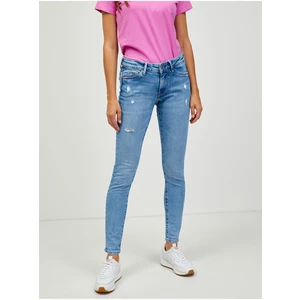 Light Blue Women's Skinny Fit Jeans Jeans Pixie Jeans Jeans Jeans - Women