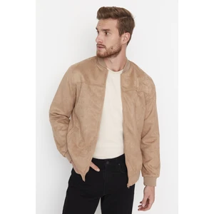 Trendyol Camel Men's Bomber Suede Jacket