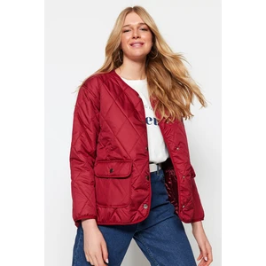 Trendyol Winter Jacket - Burgundy - Basic