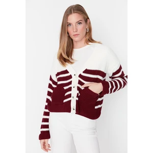 Trendyol Cardigan - Burgundy - Regular fit