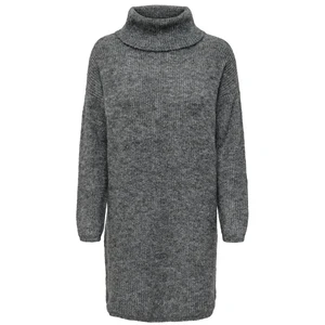 Jacqueline de Yong Dámské šaty JDYINGEBORG LIFE Regular Fit 15244163 Dark Grey Melange XL