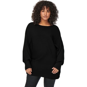 ONLY CARMAKOMA Dámsky sveter CARADALINE LIFE 15257227 Black XL/XXL