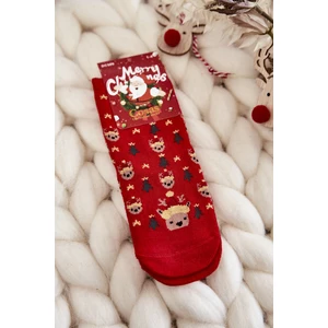 Children's Christmas socks Reindeer Cosas red-green