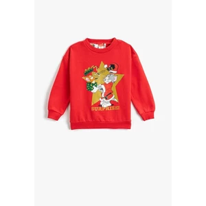 Koton Baby Boy Christmas Theme Tom And Jerry Licensed Printed Sweatshirt 3wmb10381tk