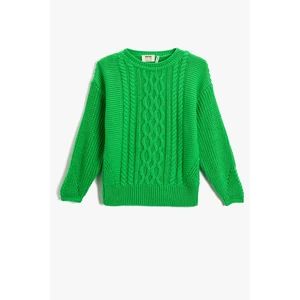 Koton Sweater - Green - Relaxed fit