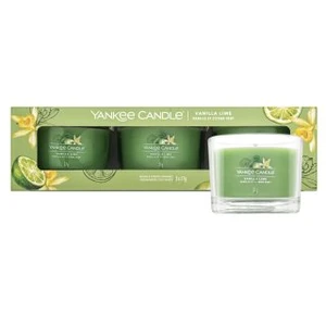 YANKEE CANDLE Votivní svíčka Vanilla Lime 3 x 37 g