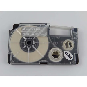 Kompatibilná páska s Casio XR-6AX 6mm x 8m čierny tisk / priehľadný podklad