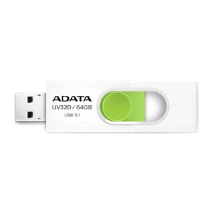 USB kľúč A-DATA UV320, 64GB, USB 3.1 - rýchlosť 80 MB/s, White (AUV320-64G-RWHGN)