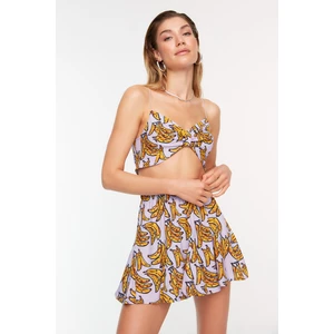Trendyol Fruit Patterned Blouse-Skirt Set
