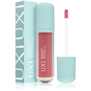 UXI BEAUTY Plumping lipgloss lesk na rty pro větší objem s kyselinou hyaluronovou Rose pink 5 ml