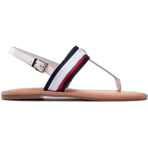 Bílé dámské kožené sandály Tommy Hilfiger - Dámské