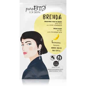 puroBIO Cosmetics Brenda Banana krémová hydratačná maska s kyselinou hyalurónovou 10 ml