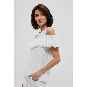 Cold arms blouse with a frill