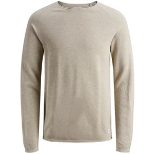 Jack&Jones Pánský svetr JJEHILL 12157321 Oatmeal Melange S