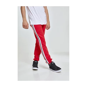 3-Tone Side Stripe Terry Pants firered/wht/blk
