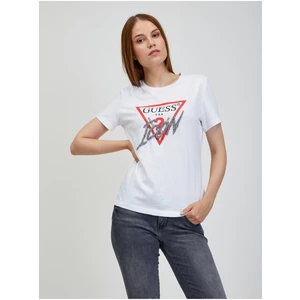 White Women's T-Shirt Guess - Women