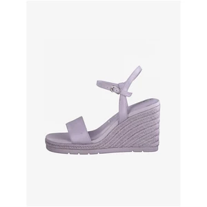 Light Purple Tamaris Leather Gusset Sandals - Women