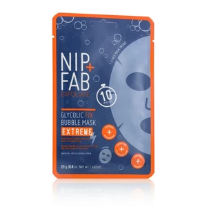 NIP + FAB Penivá plátienková maska Glycolic Fix Extreme (Bubble Mask) 23 g