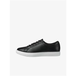 Jack & Jones Galaxy Black Leather Sneakers - Mens