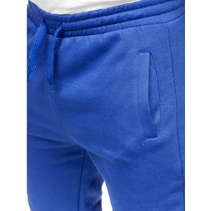 Pantaloni de trening bărbați albastru-cobalt Bolf CK01