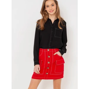 Red Skirt with CamAIEU Pockets - Women