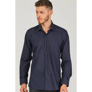 G726 DEWBERRY MEN'S SHIRT-DARK NAVY BLUE