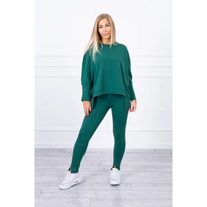 Set with an oversize blouse green