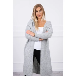 Sweater with hood light gray