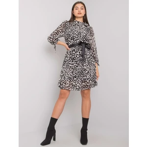 Ecru-black dress with Evanston OCH BELLA prints