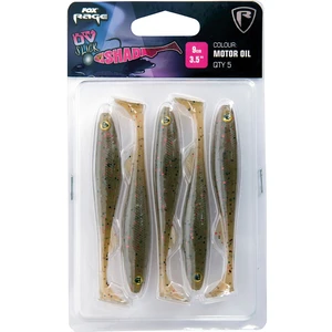 Fox rage gumová nástraha slick shad ultra uv motor oil-7 cm 5 kusu