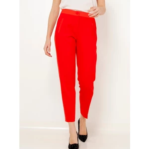 Red Shortened Trousers with Lamp CAMAIEU - Women