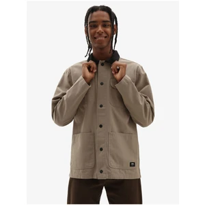 Light Brown Men's Shirt Lightweight Jacket VANS Drill Chore - Men