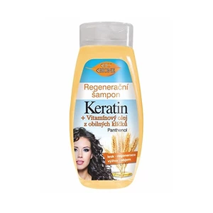 Bione Cosmetics Keratin + Obilné klíčky regenerační šampon pro všechny typy vlasů 400 ml