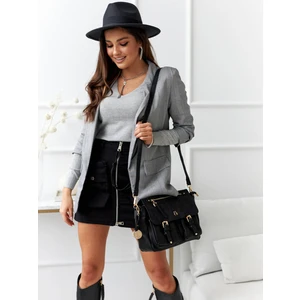 Jacket grey Och Bella BI-24155-III