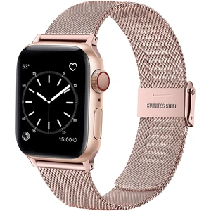 4wrist Milánský tah pro Apple Watch - Rosegold 38/40/41 mm