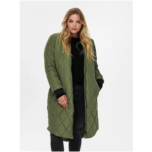 Khaki Long Quilted Jacket ONLY CARMAKOMA Carrot - Women
