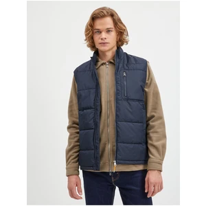 Dark blue quilted vest ONLY & SONS Jake - Men