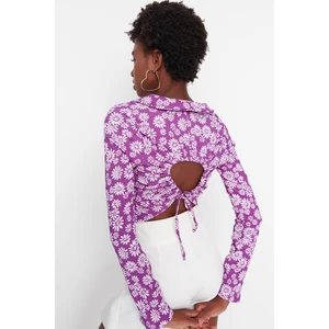 Trendyol Blouse - Purple - Slim Fit