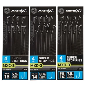 Matrix návazec mxc-3 4” super stop rigs - velikost háčku 16 nosnost 2,4 kg