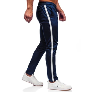Tmavě modré pánské textilní jogger kalhoty Bolf 0013