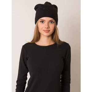 RUE PARIS Black beanie hat