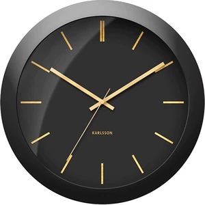KARLSSON Nástěnné hodiny Globe – černé