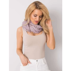 Light purple women's scarf with fringes