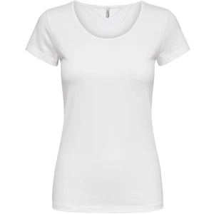 ONLY Dámské triko ONLLIVE LOVE LIFE Tight Fit 15205059 White L