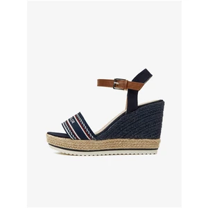 Dark Blue Women's Wedge Sandals Tom Tailor - Women