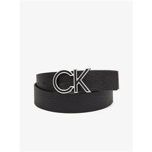 Černý pánský kožený pásek Calvin Klein - Pánské